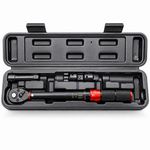 3/8" Click Torque Wrench Ratchet Sq Drive Calibrated 6.8-61Nm 5-45Ft-Lb Case 4pc
