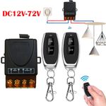 DC 12V 24V 48V 72V 30A 1Ch Relay Receiver 433MHz Wireless Remote Control Switch