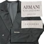Armani Collezioni Saks Fifth Ave 100% Cashmere Double Breasted Sport Coat 43R