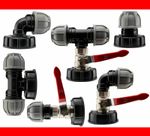 ibc storage tank fittings,s60x6 to mdpe tee,elbow or straight,20mm,25mm or 32mm