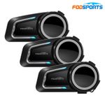 3Pcs FX7 Motorcycle Bluetooth Headset 10 Riders Group Mesh Helmet Intercom 2000m