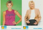 HAND SIGNED PRO MO CARD  TV AM STAR  FIONA PHILLIPS