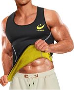 Men's Black Sauna Vest Neoprene Body Shaper Sweat Trainer for Gym Fitness 4XL