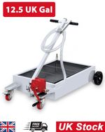 Low Profile Oil Drain Pan 57L/12.5 UK Gallon Oil Change Pan w/ Hand Pump & Hose