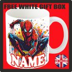 Personalised Spiderman Mug with Name | Custom Marvel Spider-Man Cup | Kids Gift