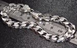 SOLID STERLING SILVER 8.5 INCH MEN'S CHUNKY CURB BRACELET - HEAVY