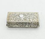 Victorian Sterling Silver Floral Pattern Jewellery Box Antique 1899 Sheffield
