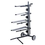 4-Tier Mobile Masking Film Tape Stand Masking Paper Dispenser Tree for Painting