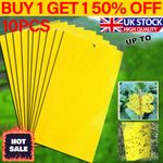 10 x Large Insect Sticky Fly Trap Paper Glue Catcher Killer Insect Bug Flies UK