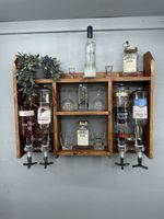 Spirit Optic Wall-Mounted Painted Shelf Alcohol Dispenser for Home Bar/Man Cave