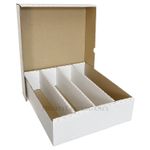 4000 Count Trading Card Storage Box | White Corrugated Card Tray