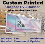 Personalised PVC Banners Printing Waterproof, Tear Resistant Indoor & Outdoor