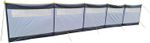 CAMPING WINDBREAK WIND BREAK 5 PANEL CARAVAN BEACH MOTORHOME STEEL POLED