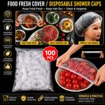 100PCS Reusable Elastic Food Covers Stretch Bowl Plate Fresh Keeping Covers