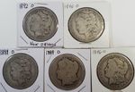 lot of 5 new orleans morgan Dollars