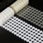 Hook & Loop Sticky Self Adhesive Round Dots 10,15,20,25,30mm Clear, White,Black