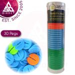 Orwell Twisty Clothes Unbreakable Solid Pegs Pack of 30│UV & Weather Resistant