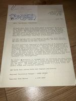 BBC 1 Television North East Cumbria 1981 letter Newcastle.Regional station.Radio