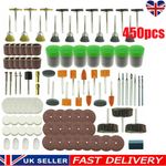 450Pcs Dremel Rotary Tool Accessories Kit Grinding Polishing Shank Craft Bits.