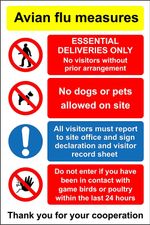 Avian flu measures safety sign 