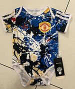 Manchester United FC Baby Babygrow  12-18M Abstract Blue/White/Black Snap