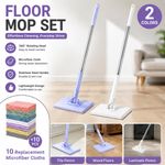 Clamping Dust Mops 360° Rotating Head Automatic Mop Clip Dust Removal