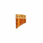  Bamboo Pan Flutes in Brown - Handmade - 13 x 9 cm