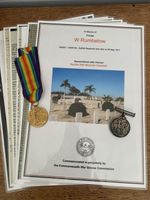 Medals To 240221 Private  W Rumbelow Suffolk Regiment, Kantara Egypt