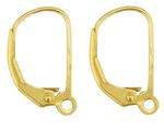 9ct Gold Continental Earring Safety Wire - Lever Back Earring Hooks 1 x Pair