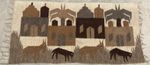 Vintage Handmade Egyptian Pictorial Folk Art Wool Kilim Rug 129x63 cm