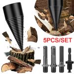 Firewood Log Splitter Drill Bit Removable Cones Kindling Wood Splitting Logs Bit