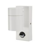 Litecraft Kenn Wall Light Outdoor IP44 Downlight With PIR Motion Sensor - White 