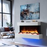 Wall Mounted Electric Fire with Log & Crystal Fuel – Endeavour Fires Runswick