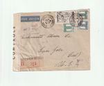 1927 Morocco Registered Airmail Cover • Casablanca to USA • CONTROLE Marking +++