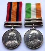 Boer War QSA & KSA  Pair Awarded to 1086 PTE  J. JACKSON MIDDX REGI EF