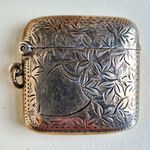Antique Solid Silver Vesta Case Joseph Gloster Birmingham 1906 20g Engraved