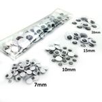 Googly Eyes 100pc Set 4 Mixed Sizes 7-20mm Self Adhesive Just Peel & Stick