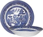 Set Of 6 Bowls 20 Cm Churchill Blue Willow Soup Gravy Dinner Lunch Bowl Kitchen