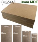 Trustleaf 3mm thick Value MDF Sheets - Arts Crafts Modelling Laser Pyrography