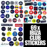 69 x Ibiza Club Stickers  - Amnesia Space DC10 Pacha Ushuaia Pacha Music On