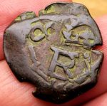 1658 / 1659 Spanish 8 Maravedis PIRATE TREASURE Colonial Era Counterstamp Cob