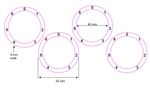 STOVE COOKER HOB DIAL STICKERS DECAL NUMBERS 1-6 CLOCKWISE WITH ZERO AT TOP 