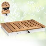 Outdoor Garden Shower Floor Shower Camping Aluminium Outdoor Bathroom Teak Wood 