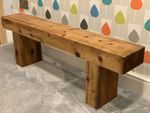 3 Seater Treated Wooden Rustic Garden Sleeper Seat Outdoor Patio Furniture. 