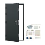 Steel Security Personnel Door - Anthracite Grey - 19 Locking Pts | Latham's