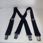 Black Elastic Adjustable Suspenders Metal Clips For Adult Stretch Straps