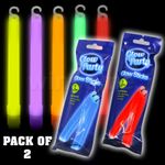 2 x Glow Sticks In Dark Festival Rainbow Light Up Concert Hen Party