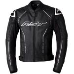 RST S1 CE Leather Jacket Motorbike Motorcycle Black / Black / White