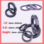 U-Cup UN/UHS/Y Type Hydraulic Cylinder Seal Rod/Piston Oil Seal Rings ID 5-210mm