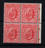 GB KEVII 1902-10 1d scarlet SG219AW Booklet MNH Inverted WMK WS37415